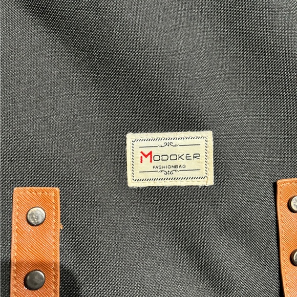 Modoker Vintage Laptop Backpack for Women or Men with USB Charging Port - Black - Picture 7 of 11